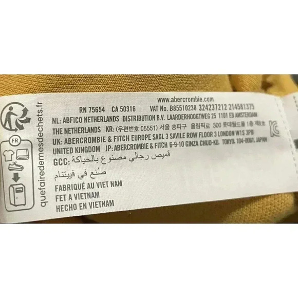 Hollister Short Sleeve Polo Logo Shirt Size XXL Advcd Stretch Dark Yellow NWOT - Picture 4 of 4